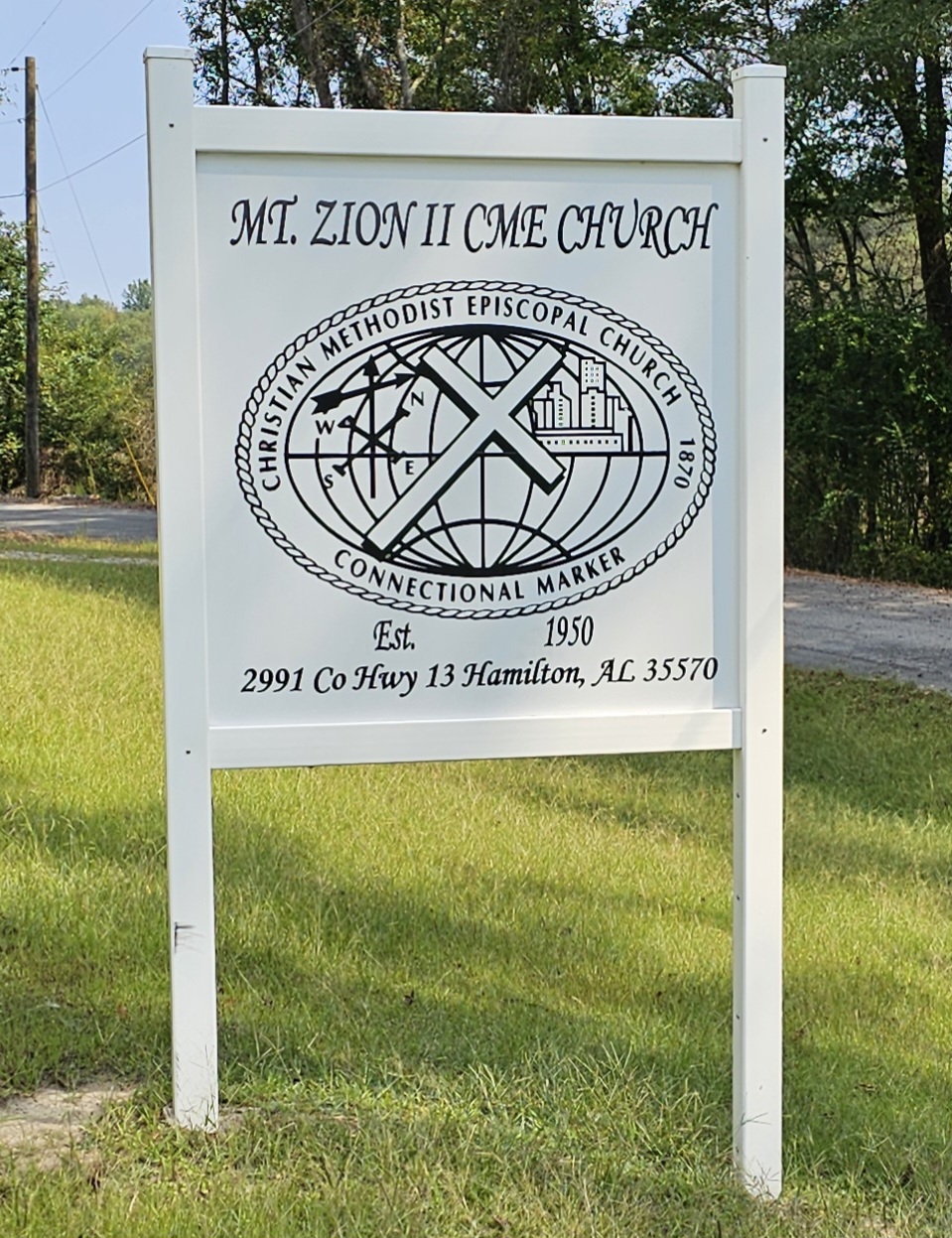 Sign for Mt. Zion II CME Church